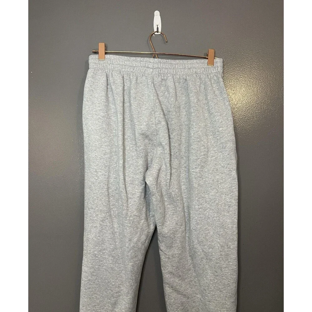Champion Sweatpants Mens Medium Gray Fleece Jogger Pants Script Logo Athletic